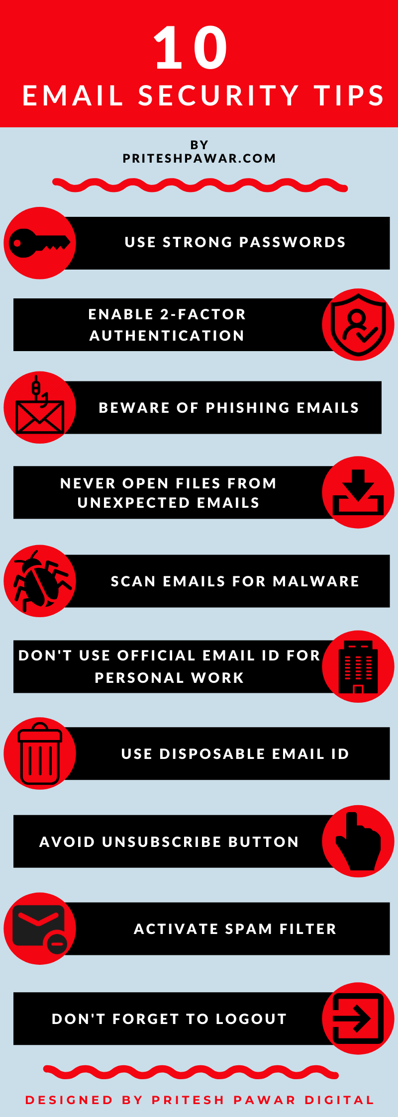 Email Security Tips Infographic